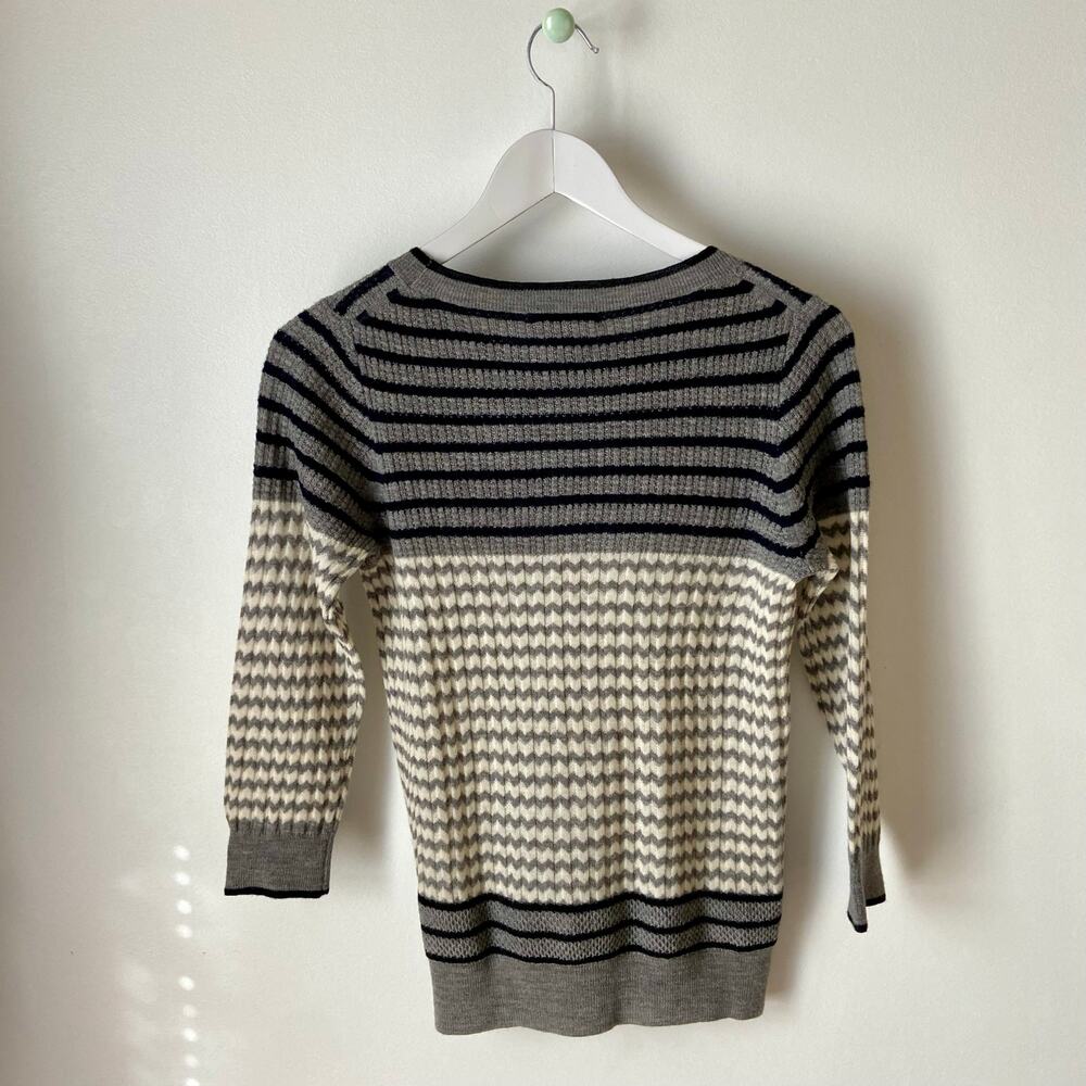 J. Crew Striped Wool Sweater Size Small - Picture 2 of 5